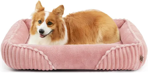 Vista 16 de EHEYCIGA Linda cama para perro de tamaño mediano, cama para mascotas de 30 Crema