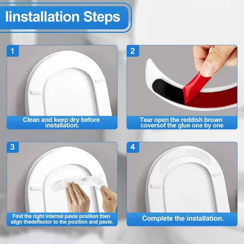 Vista 6 de P Guard Deflector de orina - Previene los desastres de orina, dirige la orina para el cuidado del hogar elevado (paquete de 1) Toilet Seat Directs