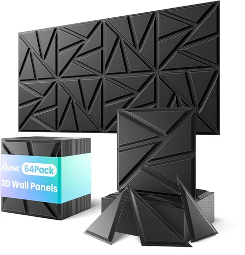 Vista 6 de ROOME Paneles decorativos 3D de 12 x 12 pulgadas, cortables y aptos para bricolaje, panel de pared de PVC resistente al fuego, modernos paneles