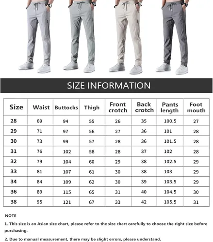 Vista 7 de lavifer Pantalones elásticos de secado rápido para hombre, pantalones transpirables para correr, con cordón y bolsillos