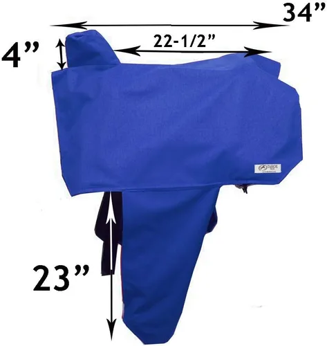 Vista 3 de Tahoe Funda de sillín impermeable de nailon resistente de alta calidad con seis correas elásticas de sujeción y fundas de estribo, se adapta a