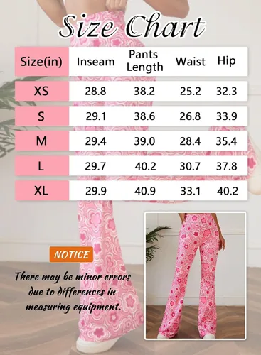 Vista 7 de Pantalones acampanados de los años 70 para mujer, traje EDC Rave Festival de cintura alta, parte inferior acampanada, bohemios, lindos pantalones