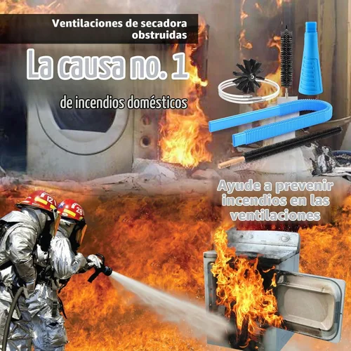 Vista 6 de PetOde Kit Limpiador de Conducto de Secadora de 32 Pies, Kit de Limpieza de Conducto de Secadora Removedor de Pelusa con Cepillo de Conducto
