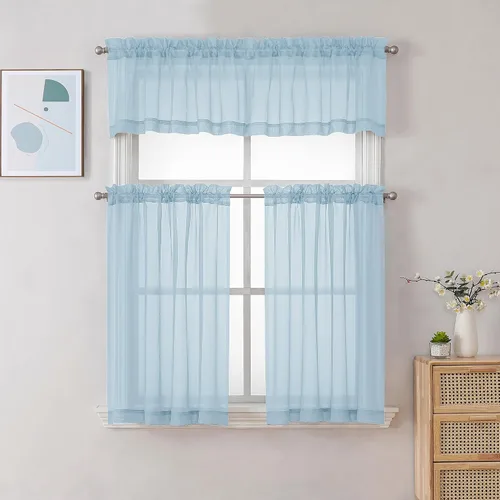 Vista 272 de Gwine Cortinas traslúcidas doradas de 96 pulgadas de largo, 2 paneles para Dorado