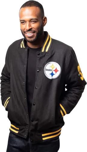 Vista 8 de Ultra Game Men's NFL Official Classic Varsity Coaches Jacket Coat