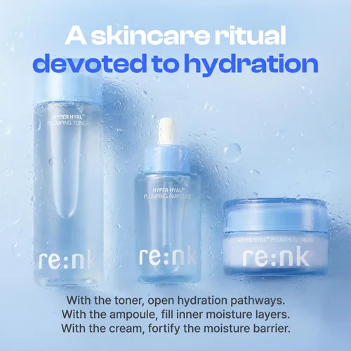 Vista 6 de re:nk Hyper Hyal Plumping Ampolla - Suero facial hidratante con ácido hialurónico, pantenol y alantoína, mejora el brillo de la piel y el cuidado