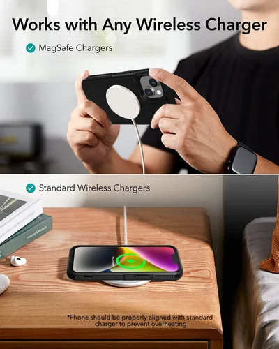 Vista 7 de AICase Funda magnética resistente de 2 capas para iPhone 14 Plus (6.7 pulgadas), resistente funda MagSafe de 2 capas, protección duradera de grado