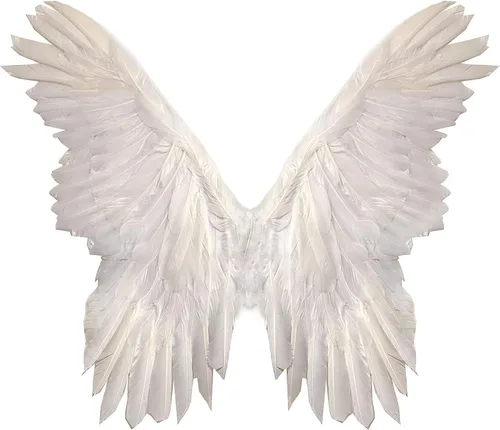 Vista 2 de SACASUSA Hermosas alas de ángel de plumas grandes para disfraces de Halloween adultos hombres y mujeres