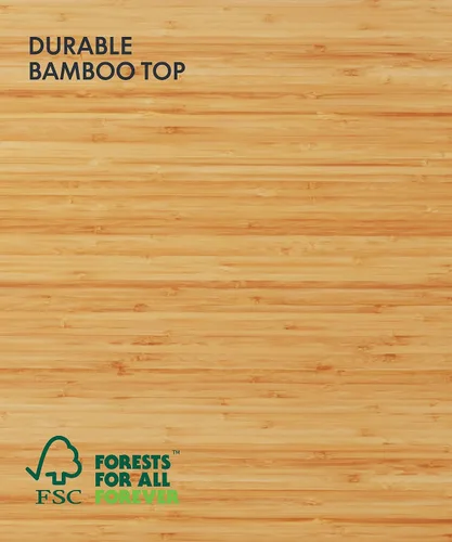 Vista 7 de FLEXISPOT E6 Pro - Escritorio eléctrico de pie de bambú de 3 etapas con patas ovaladas y motor doble, 48 x 24 pulgadas, mesa entera, altura