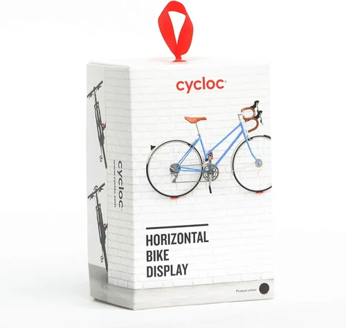 Vista 2 de cycloc Hero - Soporte de pared para bicicletas – Pedal horizontal colgado para pedales de plataforma, color negro