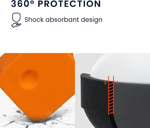 Vista 6 de kwmobile Funda compatible con Nothing Ear (2) - Funda de silicona para auriculares - Naranja