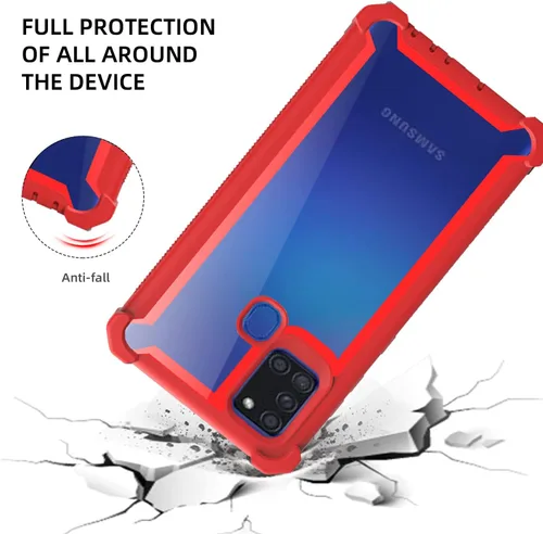 Vista 2 de Asuwish Funda de teléfono para Samsung Galaxy A21S, resistente, a prueba de golpes, dura, a prueba de caídas, protección de cuerpo completo