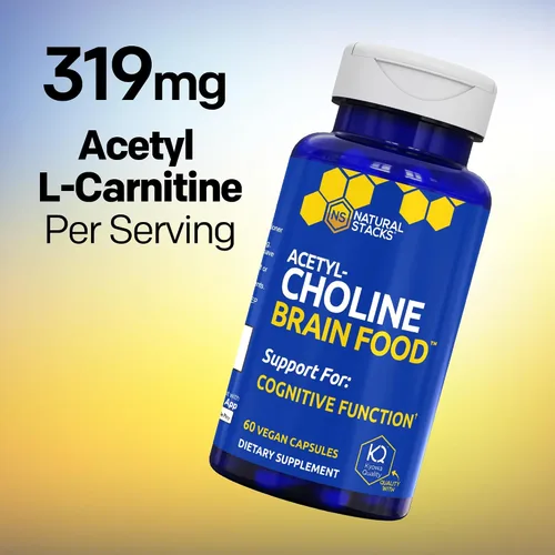 Vista 3 de Natural Stacks - Alimento cerebral de acetilcolina con colina Alpha GPC - Ayuda a limpiar la niebla cerebral, mejora el impulso mental y el estado