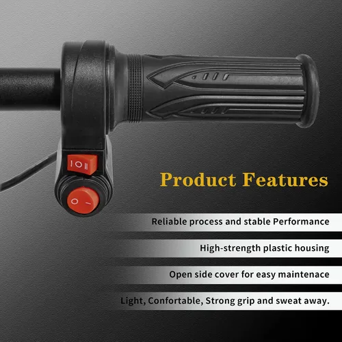 Vista 5 de Agarrados de acelerador giratorios eléctricos, manillar de acelerador de tres velocidades para scooter eléctrico, acelerador de bicicleta eléctrica