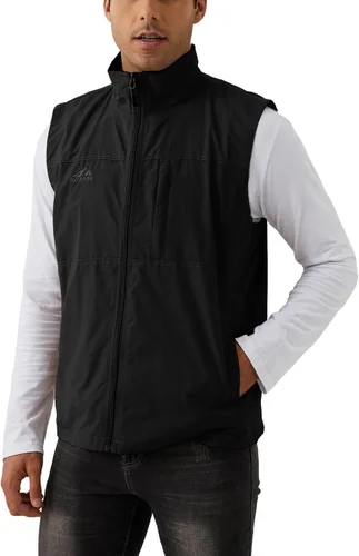 Vista 6 de Gihuo Chaleco de pesca para hombre, chaleco utilitario, chaleco de viaje de safari, chaleco de golf