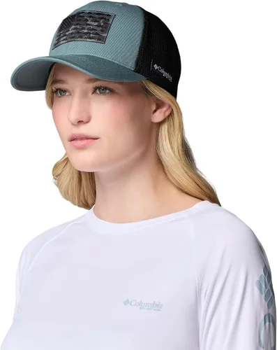Vista 321 de Columbia Gorra de bola de malla Bandera antigua de malva/blanco/pescado