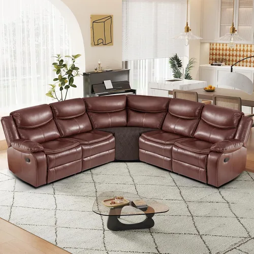 Vista 7 de KinCam Fundas impermeables para sofá modular reclinable, fundas de sofá reclinable de gran tamaño para sofá en forma de L, funda de sofá Chocolate