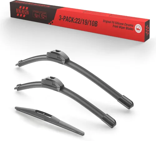 Vista 68 de BERG REGEN Escobillas limpiaparabrisas de 15"+15" con escobilla trasera de 13" - Juego de repuesto automotriz para Jeep Wrangler JK 2008 2009 2010