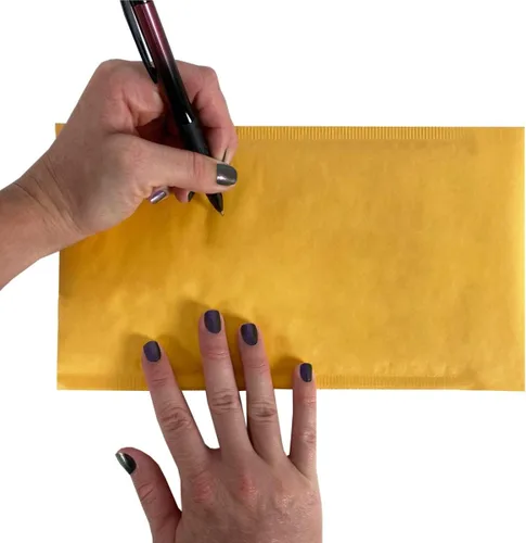 Vista 7 de 100 sobres de papel kraft con burbujas de 5 x 10 pulgadas – #00 bolsas acolchadas autosellantes