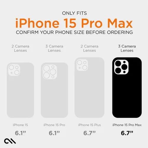 Vista 2 de Case-Mate Funda rígida para iPhone 15 Pro Max de 6.7 pulgadas, protección contra caídas D3O de 16 pies, compatible con MagSafe, funda magnética