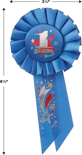 Vista 3 de Beistle Paquete de premios Rosetas de 1er, 2º y 3er lugar