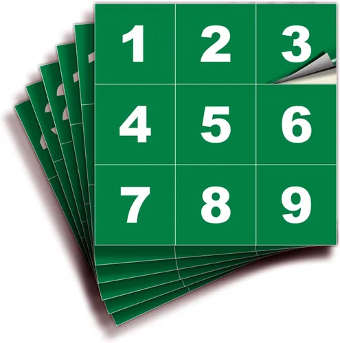 Vista 28 de iSYFIX Calcomanías negras de números consecutivos – 1 a 50, 1 pulgada, 1 juego – Vinilo autoadhesivo de alta calidad ideal para inventario