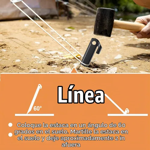 Vista 4 de 16 estacas de plástico resistentes de 12 pulgadas, estacas inflables de repuesto, anclaje de suelo para patio al aire libre para decoraciones