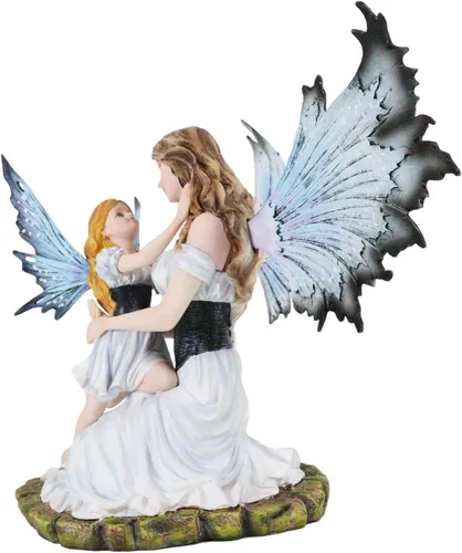 Vista 3 de Ebros Gift "Maternidad Maternal Amor y Afecto Hada Madre Abrazando a la Hija Figura Grande Hadas Jardín Fantasía Coleccionista Hadas Ángeles