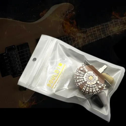Vista 3 de Guitarra de 5 vías 24 teclas Super interruptor de palanca selector de pastilla Super 4-Pole Double Wafer para guitarras Strat/Tele con punta