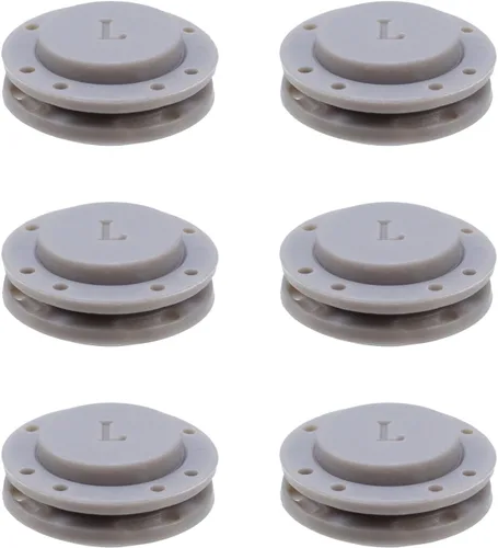 Vista 10 de 6 botones magnéticos para ropa ocultos, color negro, hebilla cortavientos de nailon para capa (0.87 pulgadas)