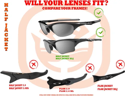 Vista 4 de SeekOptics - Kits de repuesto compatibles con gafas de sol Oakley Half Jacket XLJ (negro)