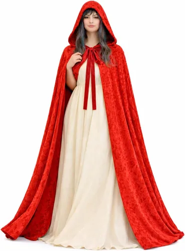 Vista 4 de Capa estilo Medieval de terciopelo sin forro Negro