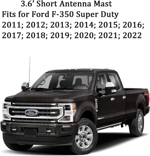 Vista 3 de AMFRNE Antena de rendimiento corto para Ford F250 F350 F450 Super Duty 2011-2025 2026 Reemplazo perfecto negro 3.6 pulgadas antena de aluminio