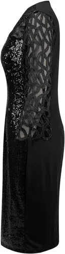 Vista 2 de Divhosrg Sparkly Dresses for Women Fashion Large Size Sequin Mesh 5 Minutes Sleeve Waist Dress CocktailDresses 2023