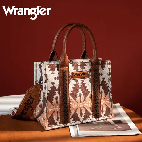 Vista 2 de Wrangler Aztec Tote Bag for Women Boho Shoulder Purses and Western Handbags