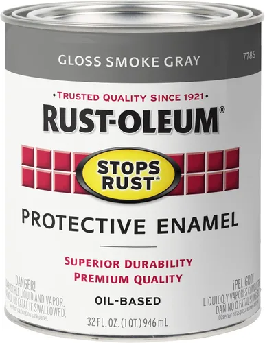 Vista 46 de Carbón gris brillante Rust-Oleum (7784502) contra el óxido 32 onzas, 7784502 Gris carbón brillante