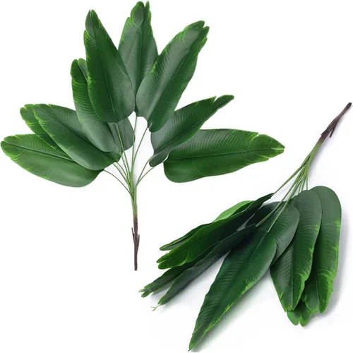 Vista 37 de PASYOU Planta artificial de Aglaonema, plantas falsas de Codiaeum Variegatum, 2 unidades, arbustos de plástico de hoja perenne de magnolia