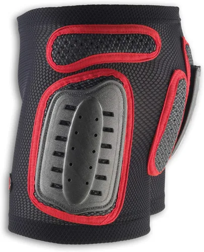 Vista 6 de UFO Plast Made in Italy - Pantalones cortos acolchados de plástico para snowboard, esquí, patinaje Negro con rojo Modelo: Sk09125