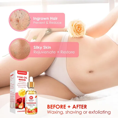 Vista 2 de Yoni Oil - Paquete de 3 aceites femeninos orgánicos para mujer, equilibrio de pH, desodorante femenino, humectante vaginal, elimina el olor