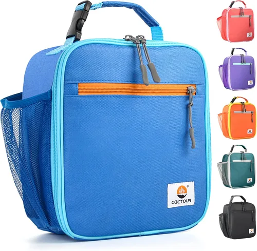 Vista 14 de CaCTOUR Lonchera para Niños, 2 Paquetes Bolsa de Almuerzo Aislada para Niñas y Niños, Bolsa Suave Mini Enfriador Regreso a la Escuela Bolsa
