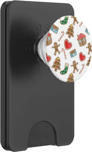 Vista 7 de Regalo de Navidad con patrón de jengibre para galletas de Navidad – PopSockets Grip y soporte para teléfonos y tabletas