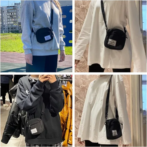 Vista 4 de JUMISEE Lindo bolso cruzado de lona con estampado de vaca para teléfono celular, bolso de hombro para hombres, mujeres y niños