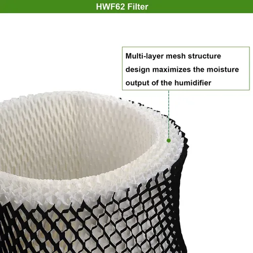 Vista 3 de Paquete de 8 filtros de absorción de humidificador compatibles con filtro de repuesto Holmes humidificador HWF62 y HWF62CS, filtro A