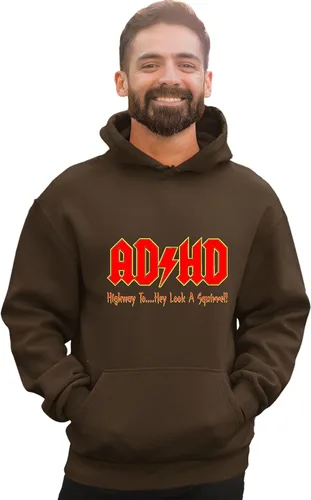 Vista 49 de Go All Out Sudadera con capucha para hombre y mujer con texto en inglés "Highway To Hey Look A Squirrel