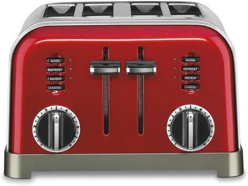 Vista 6 de Cuisinart CPT-180BKS Tostadora Clásica de 4 Rebanadas, Negro/Acero Inoxidable