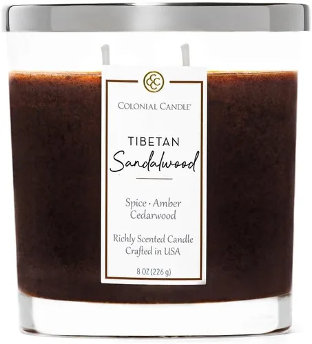 Vista 53 de Colonial Candle Vela perfumada de vainilla ámbar, velas altamente perfumadas para el hogar, vela de cera moteada, 2 mechas, 8 onzas, fabricada