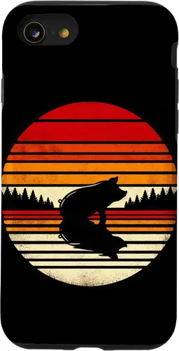 Vista 13 de Funda para iPhone 15 Pig Sunset Retro Style Safari Vintage 70s