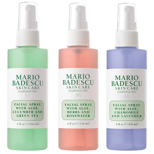 Vista 13 de Colección de Spray Facial Mario Badescu con Agua de Rosas, Pepino, Lavanda y Flor de Naranjo, Bruma Facial Multipropósito Refrescante e Hidratante