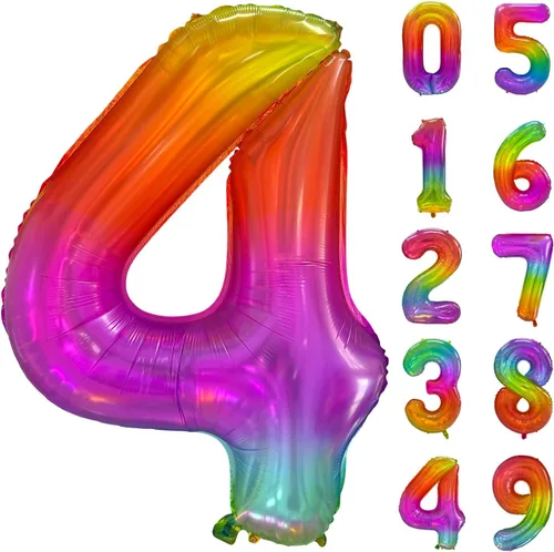 Vista 9 de Globos gigantes de helio de aluminio de 40 pulgadas, color negro, globos digitales grandes del número 0 para decoración de fiesta de cumpleaños