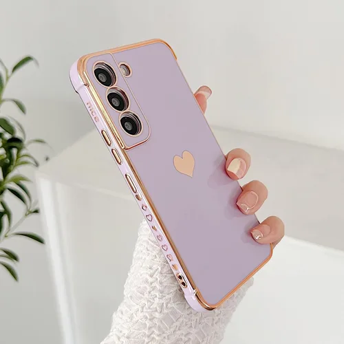 Vista 99 de phylla Funda de teléfono compatible con Samsung Galaxy A12 de 6.5 pulgadas, lindo corazón chapado en oro, elegante funda de lujo para mujer